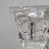 Set of 3 Villeroy & Boch Crystal Candle Holders - 11 cm, Engraved