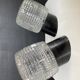 Pair of vintage moulded glass wall lights from the 70s.