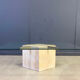 Travertine and brass coffee table by Artedi, 1980s