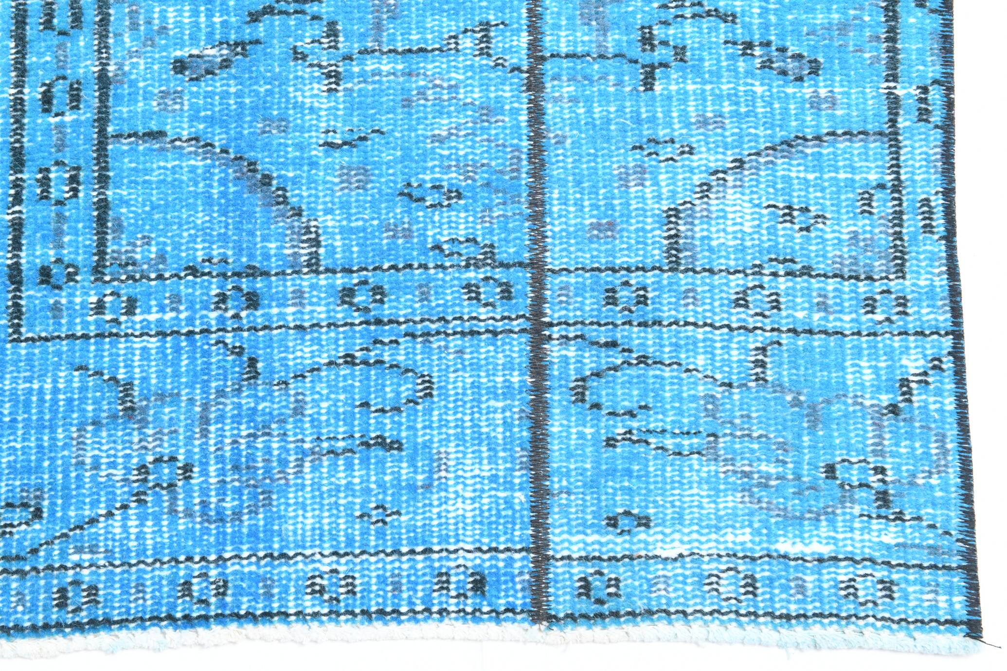 2x9 Vintage Light Blue Kitchen Runner Rug, 65x276Cm