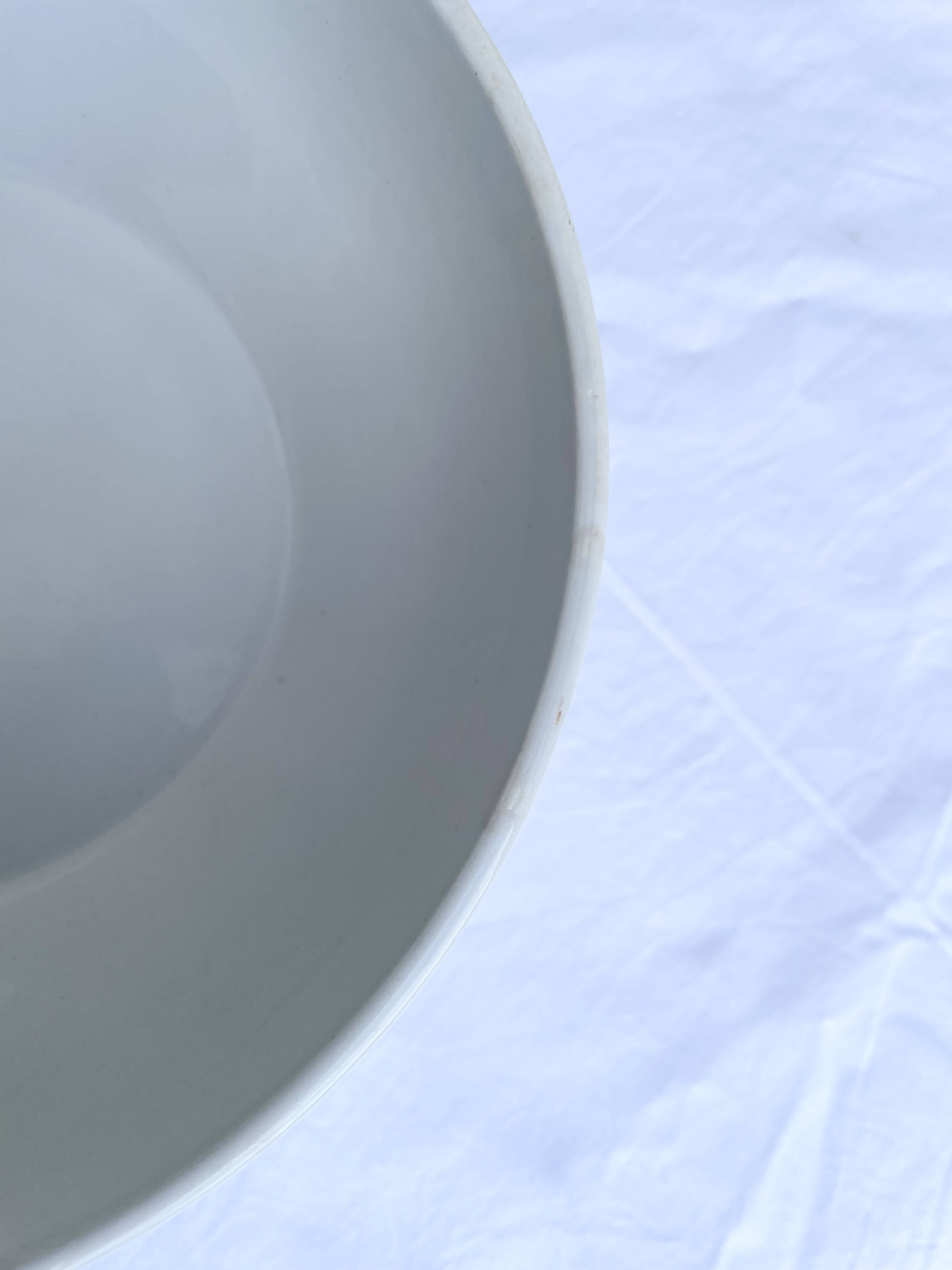 Vintage salad bowl HBCM Luxeuil model opaque porcelain