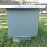 Bureau en métal vert années 50