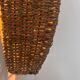 Pair of vintage wall lights, woven rattan, France 1980