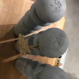 Set of 3 old grey wood keels