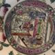 Chinese porcelain bowl on wooden base