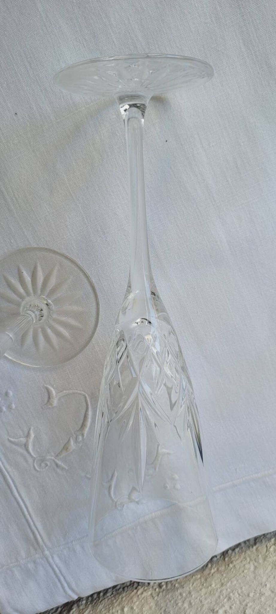 Set of 4 crystal flutes