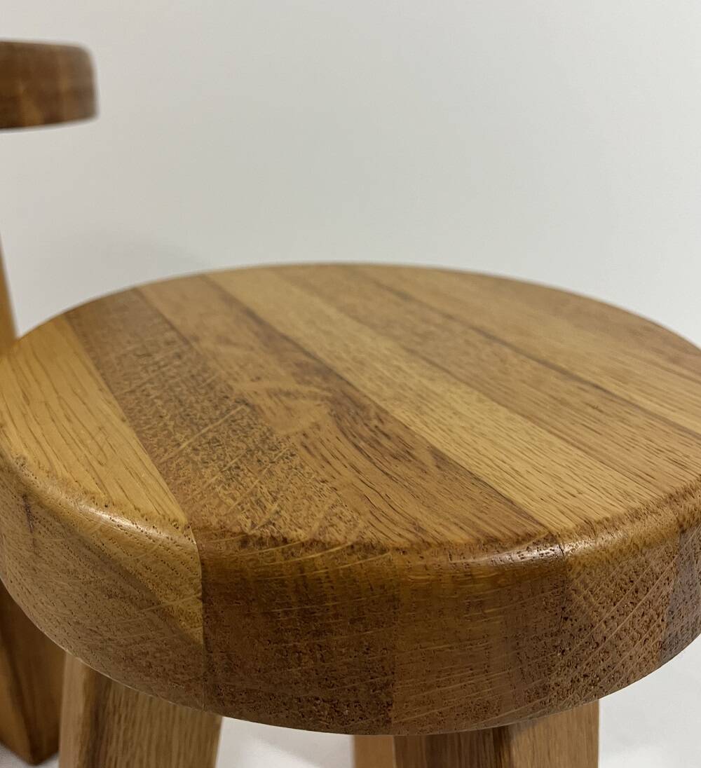 Brutalist blond oak side tables 1980’s