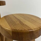 Brutalist blond oak side tables 1980’s