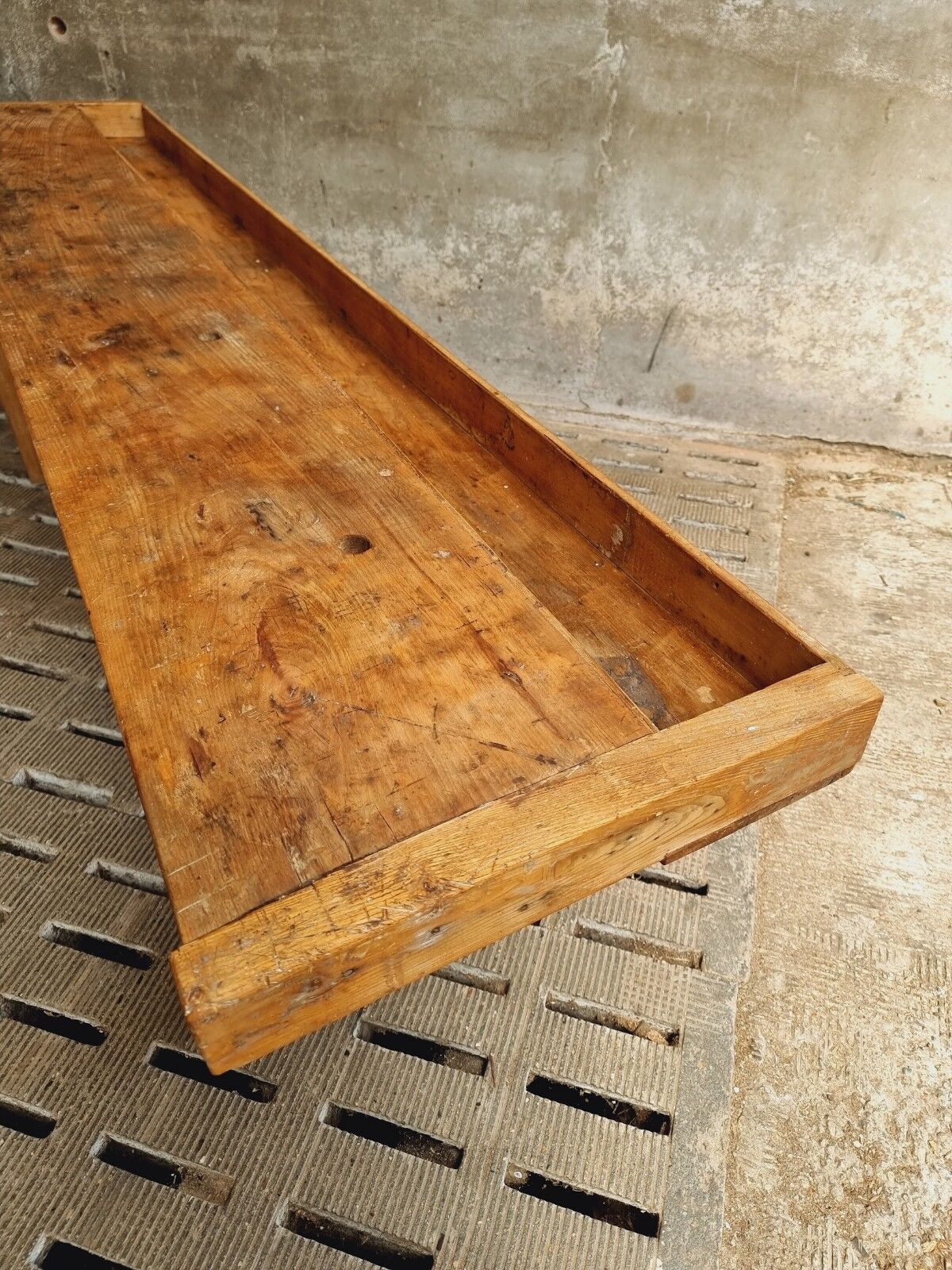 Old workbench XXL side table counter