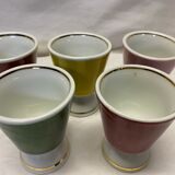 Set of 5 cups porcelain 50s
