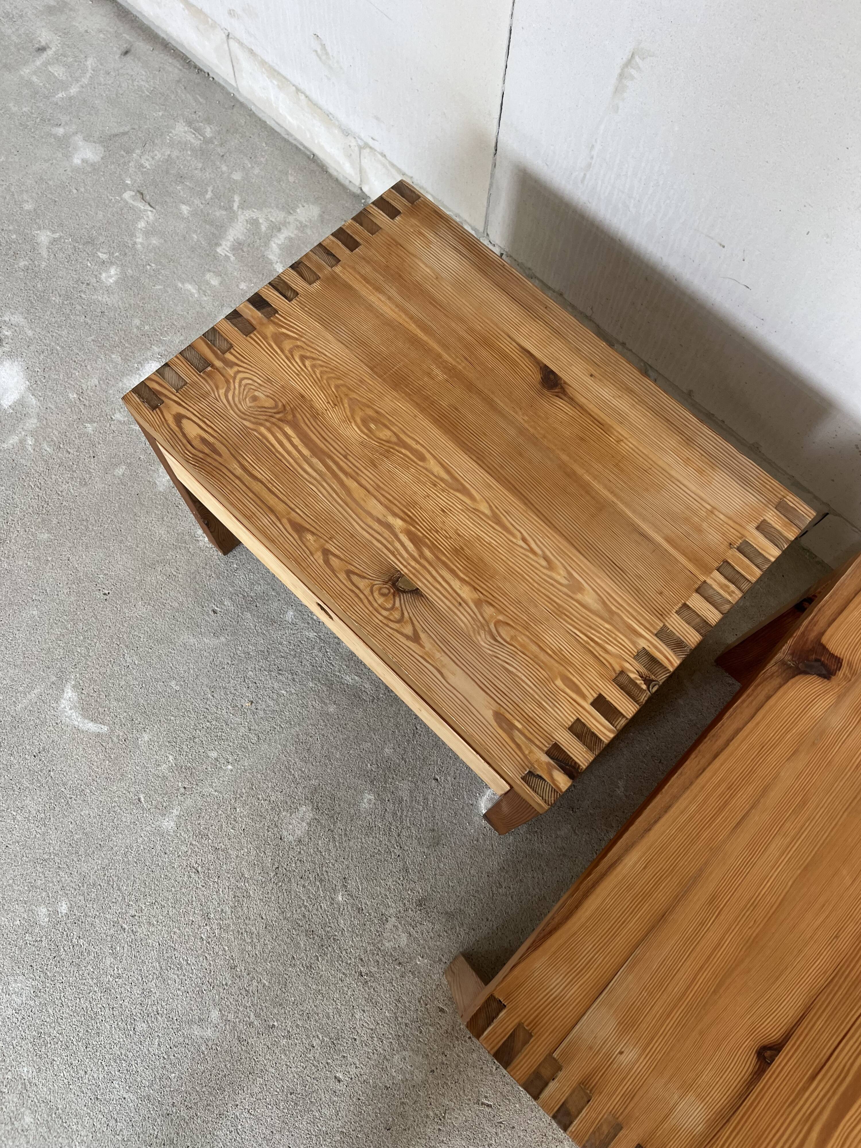 Pair of Ate van Apeldoorn Pine Nightstands. Netherlands, 1970s need some TLC