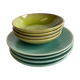Assiettes Jars Tourron jade & tilleul