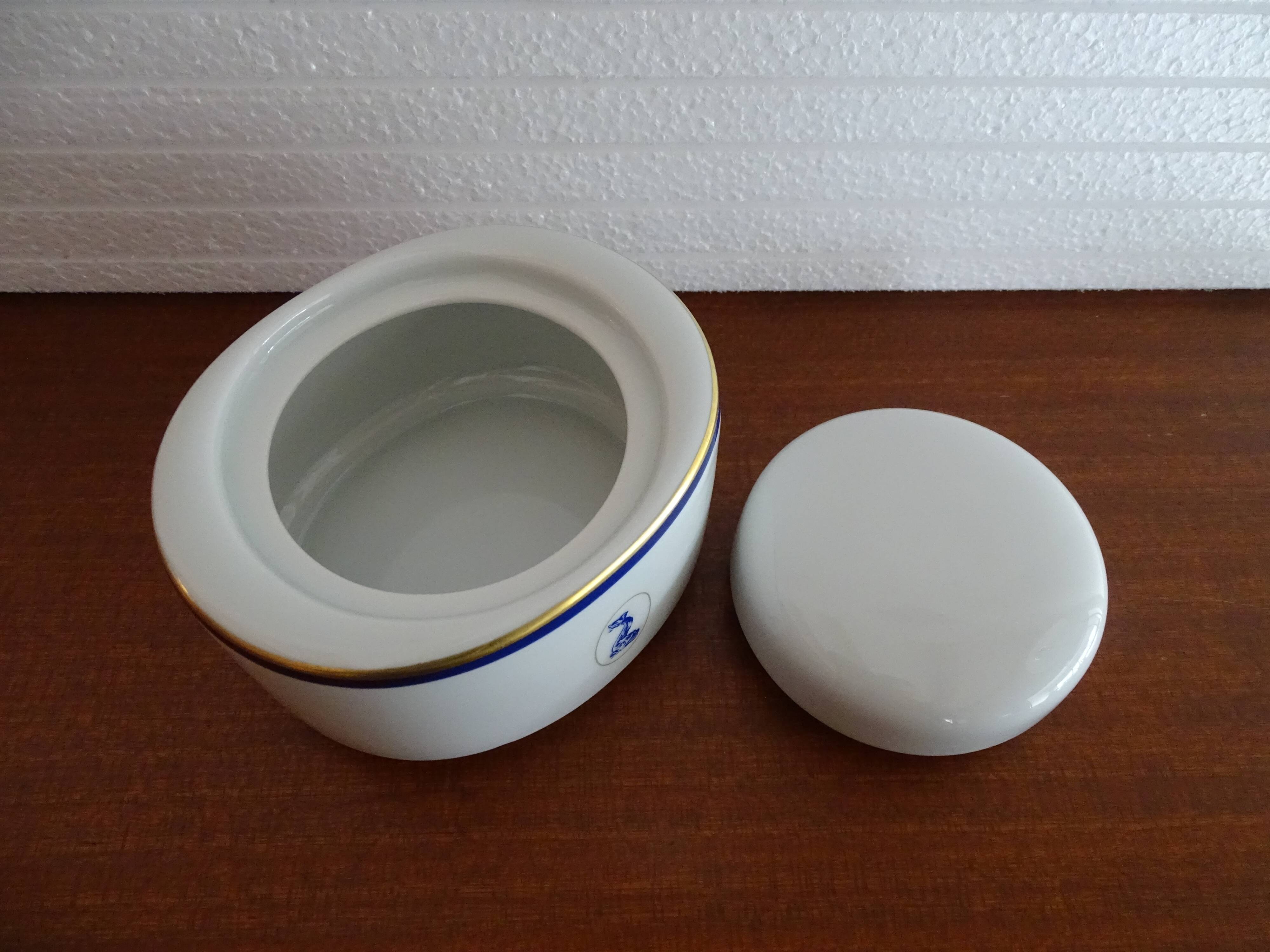 Bernardaud Limoges porcelain sugar bowl dolphin model - B & Cie