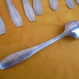 12 art deco spoons silver metal goldsmith's hallmark