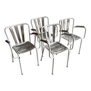 Ensemble de 4 chaises - acier