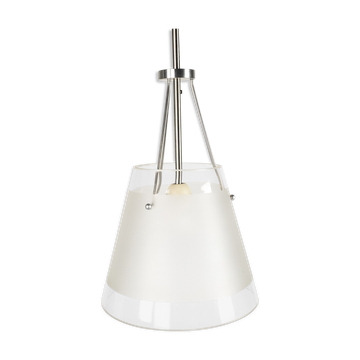 Dutch design - Hala Zeist - hanging lamp - satined glass - marked - post modern - 80's