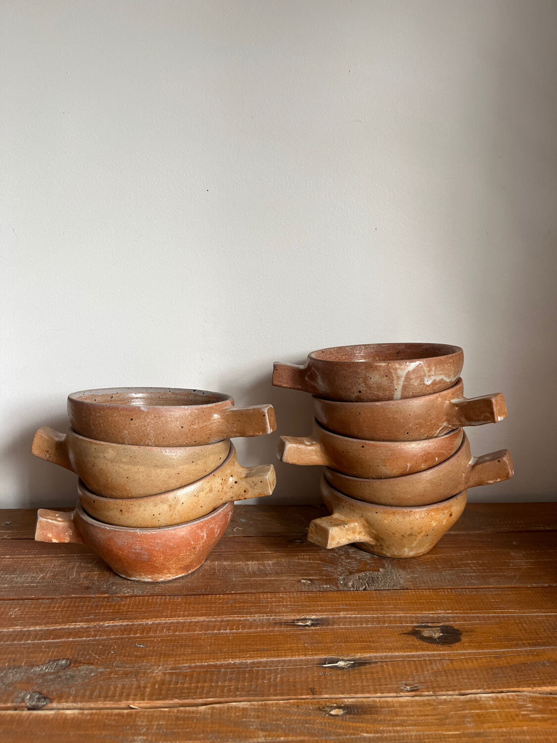 9 stoneware bowls