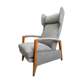 Fauteuil inclinable gris des années 60