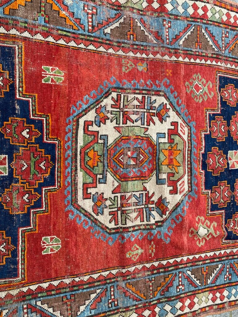 Kazak ancient Caucasian carpet 152x195 cm