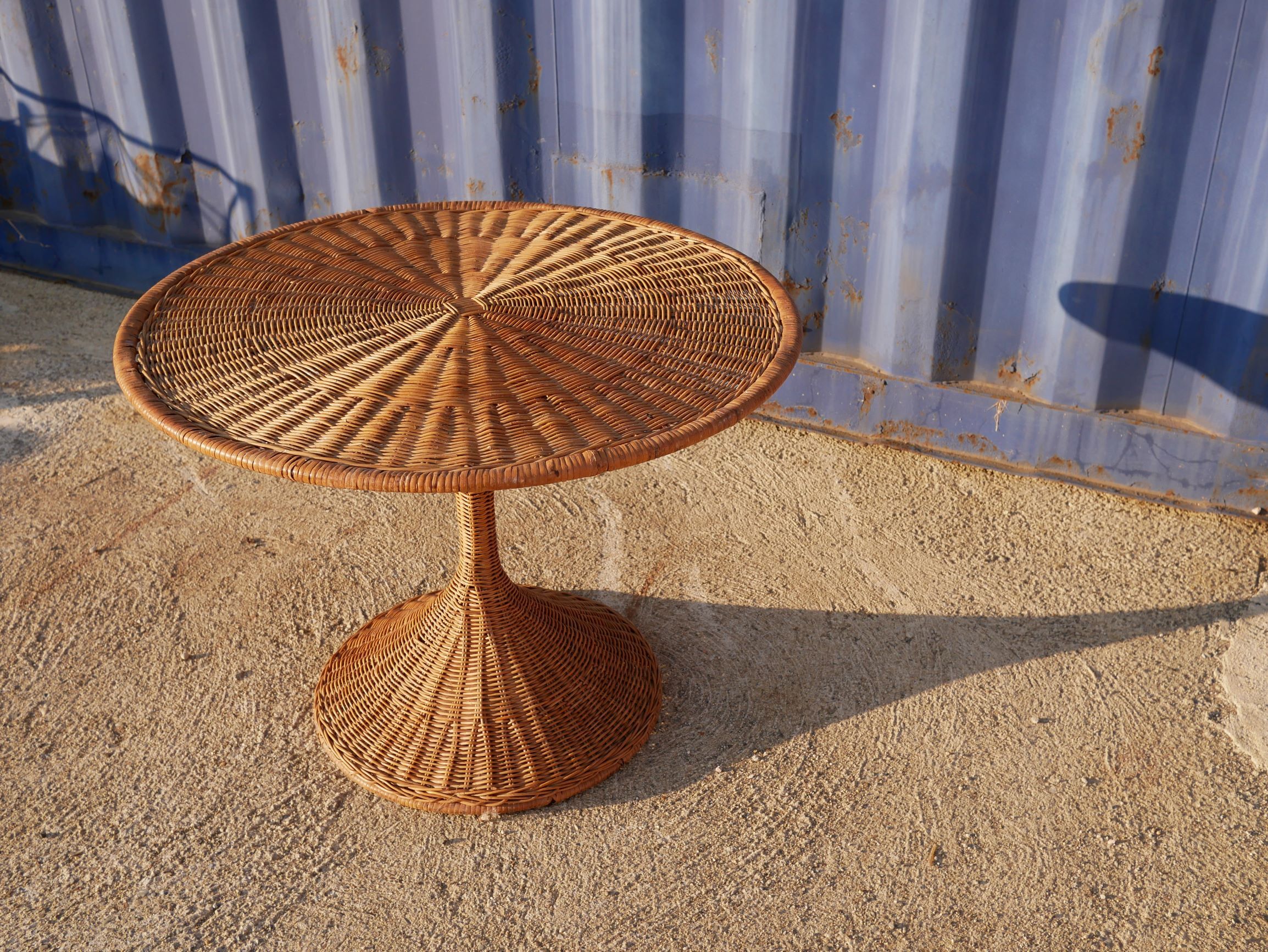 Side table foot Tulip rattan round