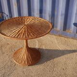 Side table foot Tulip rattan round