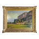 Ernest Victor Hareux (1847-1909) Oil on canvas painting Mountain landscape