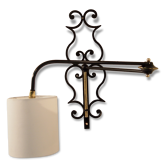 Applique Potence Articule Français Fer Forge Laiton LUNEL Moderniste Mid Century Wall Sconce Articulated French Wrought Iron Brass