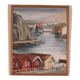 Mid Century Oil on Canvas – “Port View” by Rita Hansen – Vintage & Framed