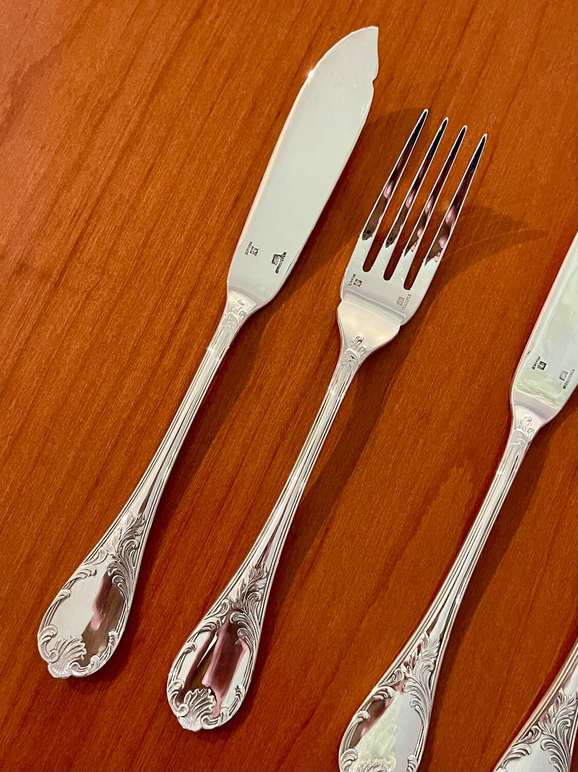 Christofle Marly 6-piece fish cutlery set, excellent condition