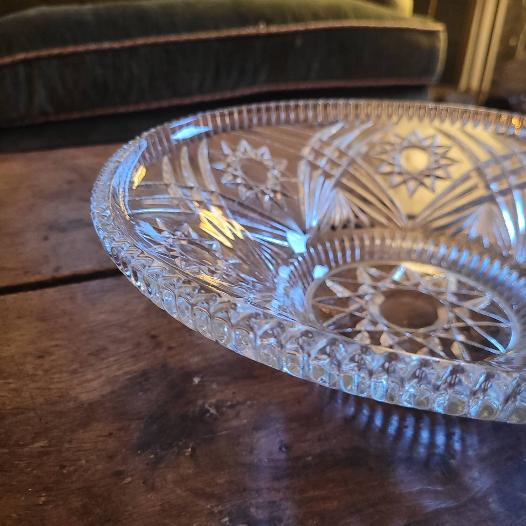 Cut glass cup from the 1950s–60s.