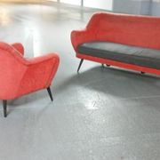Set 1 1 armchair sofa organic years 50/60