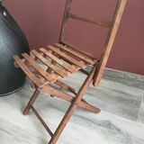 Small folding wooden chair