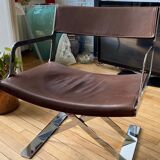 2 First Vibieffe armchairs in leather