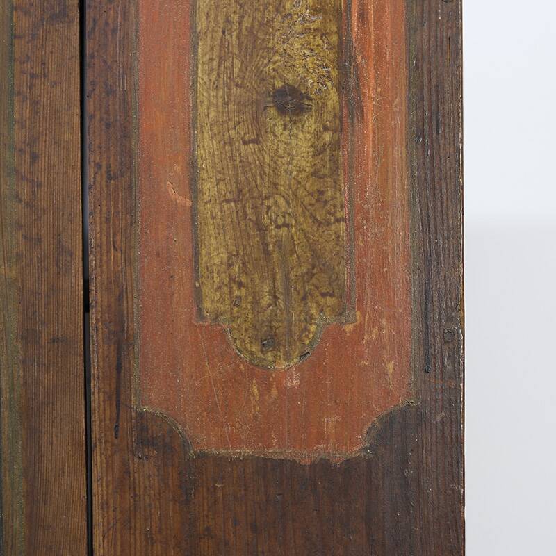 Armoire de mariée peinte d'art populaire