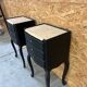 Paire de chevet vintage relooké industrielle