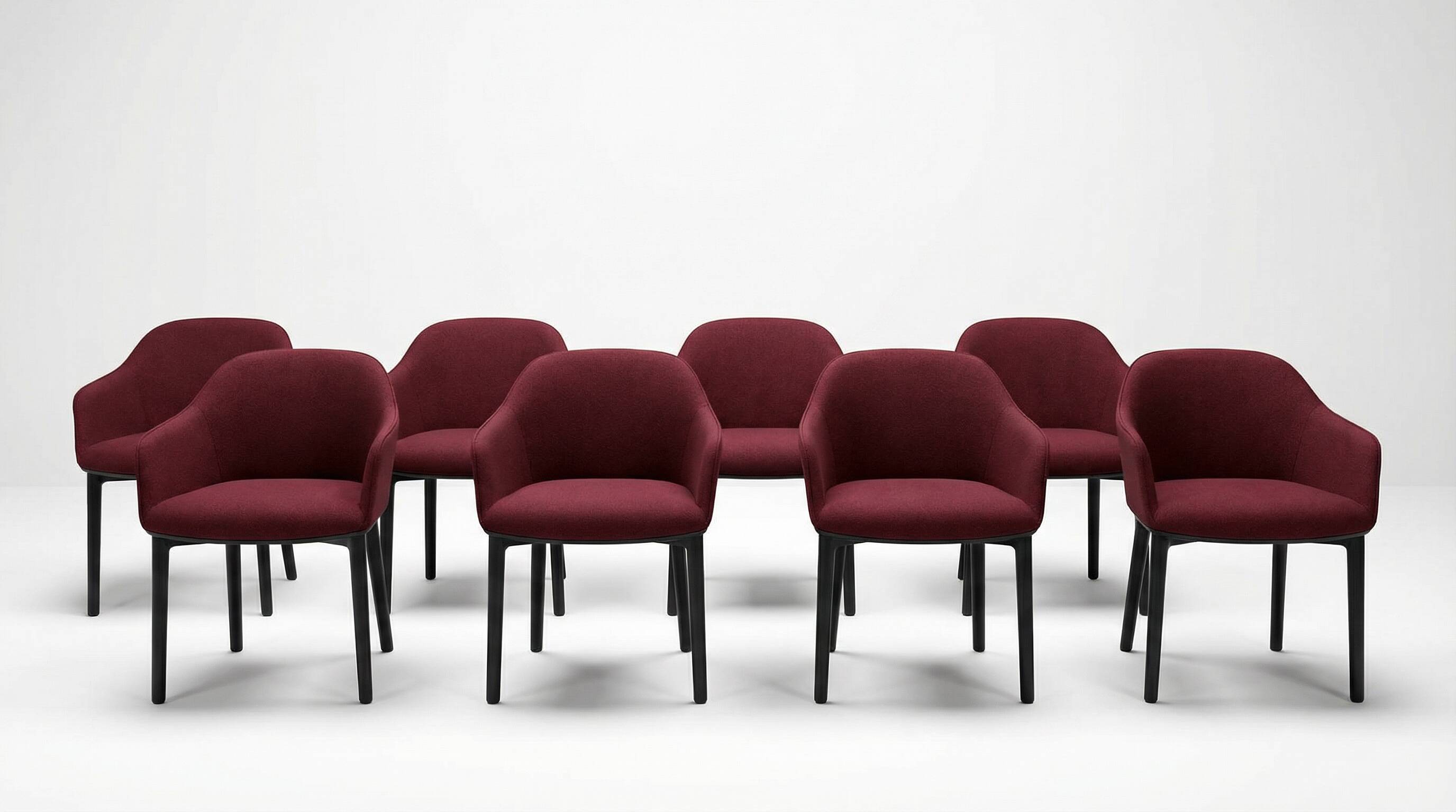 Set of 8 Vitra Softshell Bouroullec chairs