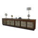 Large sideboard/cabinet with sliding glass doors