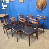 6 scandinavian vintage chairs circa 1970
