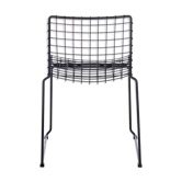 Chaise noire en métal