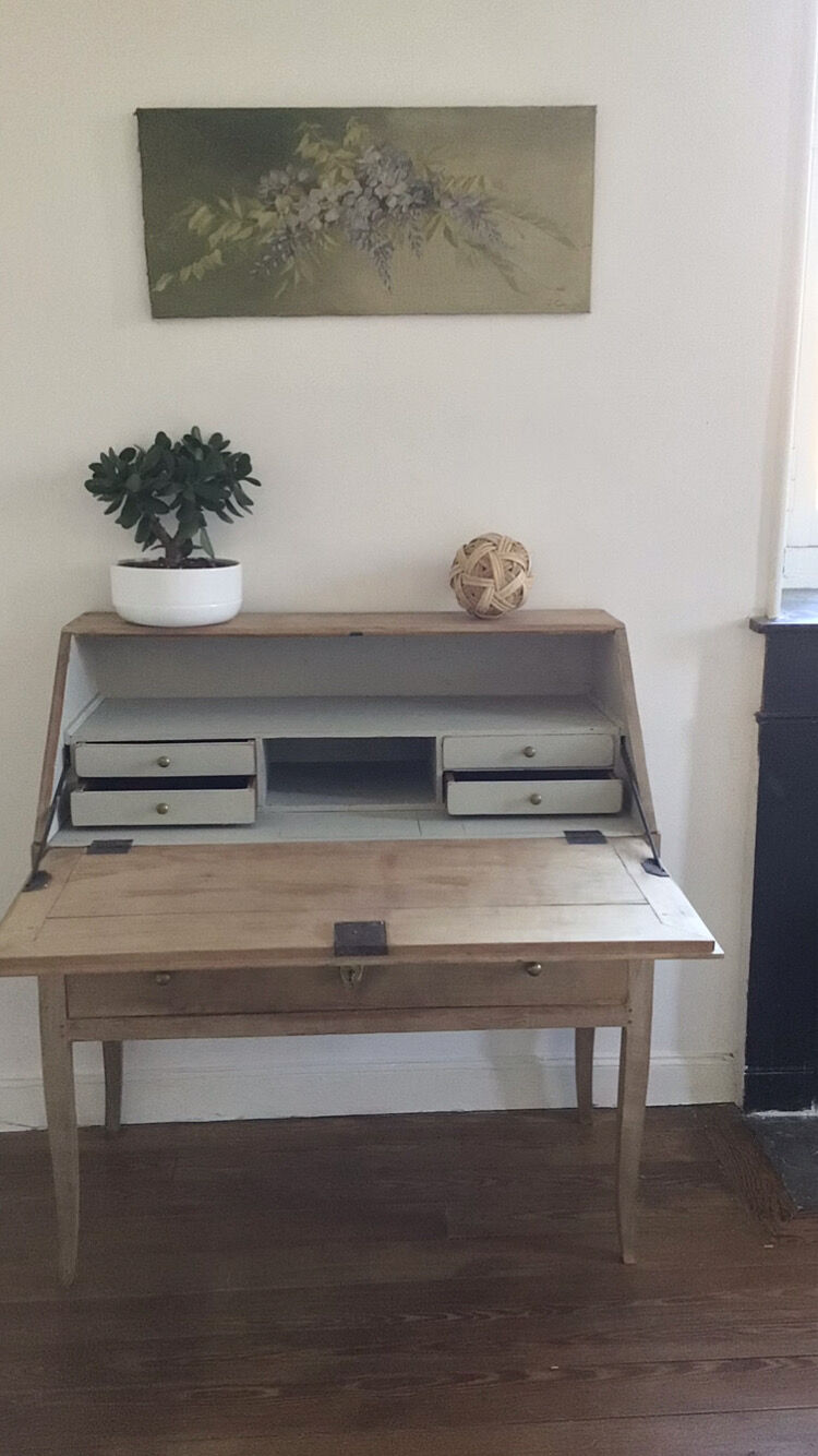 Office XIXth pickled oak