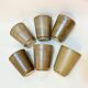 Set of 6 Digouin tumblers in beige brown stoneware