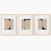 Ensemble encadré de 3 impressions giclées abstraites, format A3