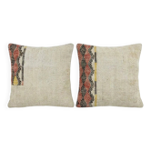 Set of 2 vintage kilim cushion covers 61x61 cm