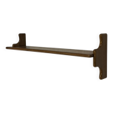 Vintage wooden wall shelve rack bookshelf in oak wood minimalist
