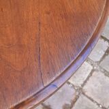 1930 Art Deco pedestal table in solid walnut