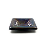Mid-century modern iridescent ceramic ashtray/ vide poche, Paoli Italy 1970