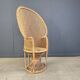 Fauteuil Emmanuelle en osier, années 1970