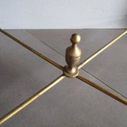 Table d'appoint Hollywood Regency, plateau marbre