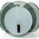 Pendant lamp vintga space age glass & chrome
