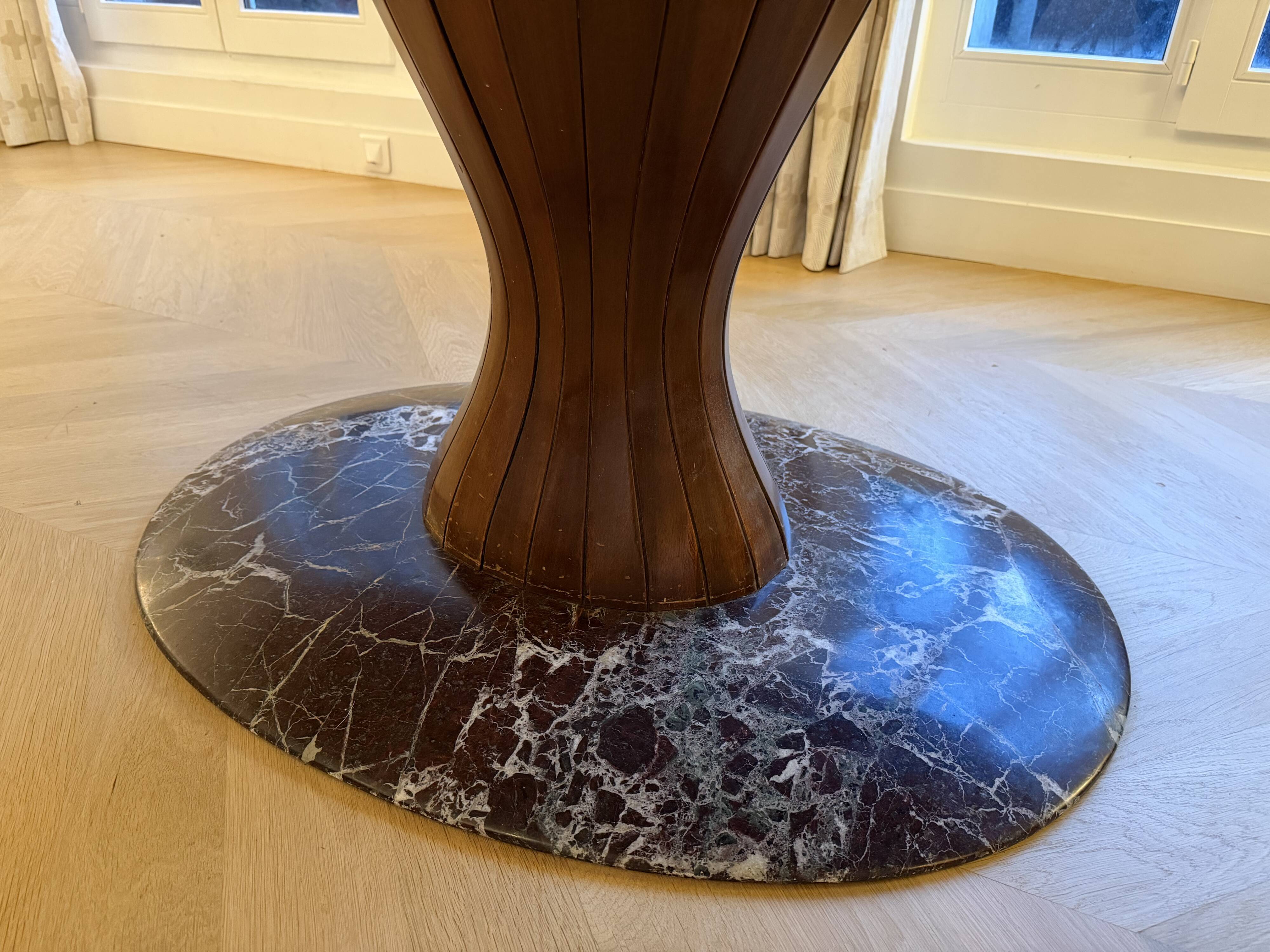 Glass and wood designer table